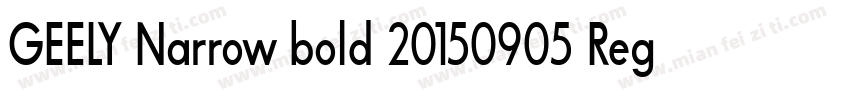 GEELY Narrow bold 20150905 RegularV字体转换